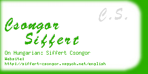 csongor siffert business card
